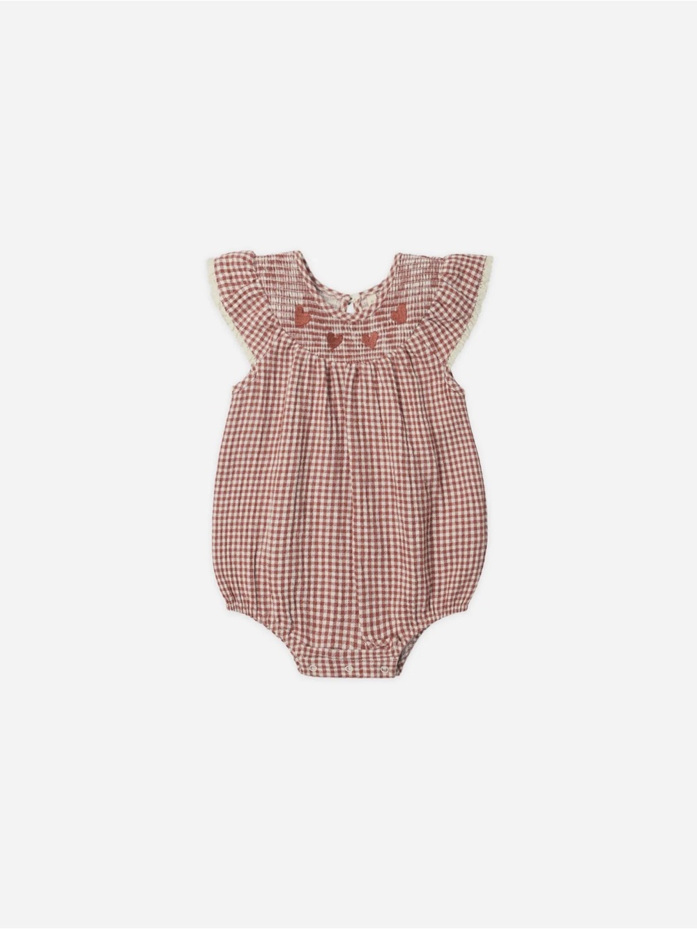 Quincy Mae Lenore Romper Red Gingham